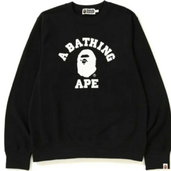 A Bathing Ape Relaxed College Crewneck (S) - Picture 1 of 2